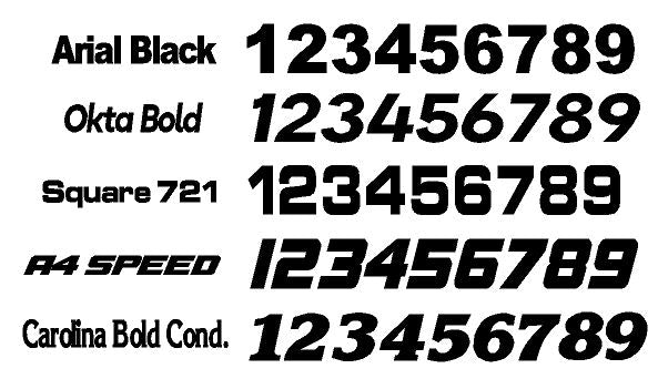 Racer Numbers