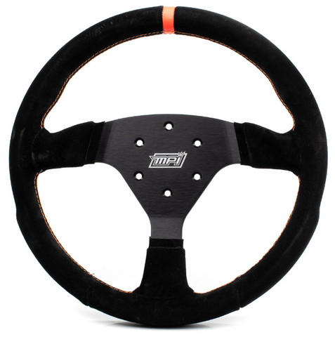 MPI 12.75 inch Aluminum Suede Steering Wheel
