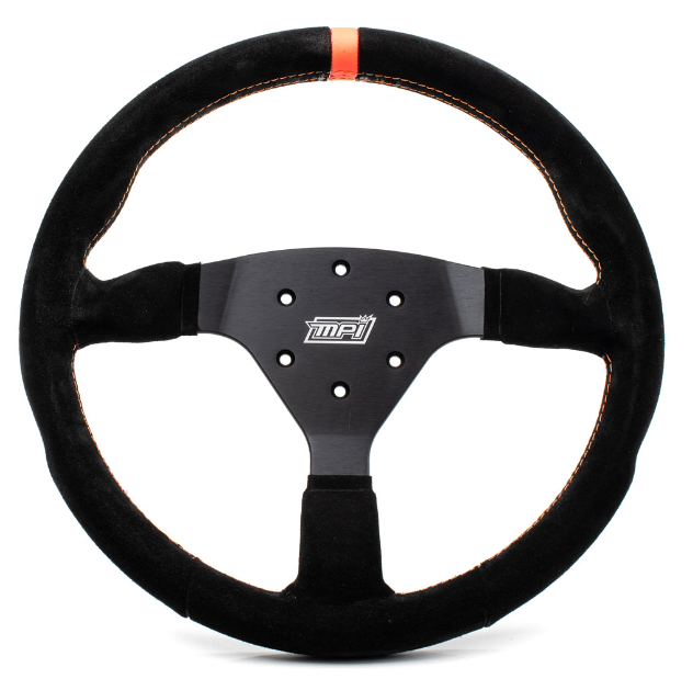 MPI 13.75 inch Aluminum Suede Steering Wheel